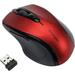 Pro Fit Mid-Size Wireless Mouse 2.4 Ghz Frequency/30 Ft Wireless Range Right Hand Use Ruby Red | Bundle of 5 Each