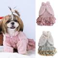 SPRING PARK Dog Lady Coat Cat Princess Dress Pet Warm Suit Chinese Retro Style Cotton Vest for Pet Dogs Cats