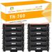 Toner H-Party 10-Pack Compatible Toner Cartridge Replacement for Brother TN-760 TN-730 HL-L2350DW HL-L2395DW HL-L2390DW HL-L2370DW MFC-L2750DW MFC-L2710DW DCP-L2550DW Printer Ink Black