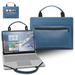 Dell Inspiron 14 2-in-1 5491 Laptop Sleeve Leather Laptop Case for Dell Inspiron 14 2-in-1 5491 with Accessories Bag Handle (Blue)