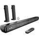 ULTIMEA 2.2ch Sound Bar for TV Built-in Dual Subwoofer 2 in 1 Separable Bluetooth 5.3 Soundbar Bassmax Adjustable TV Surround Sound Bar HDMI-ARC/Optical/Aux Home Theater Speakers Wall Mount