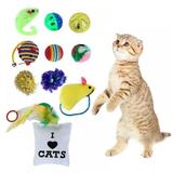 Yinrunx 10 Pcs Cat Toy Cat Toys for Indoor Cats Kitten Toys Kitten Supplies Cat Stocking Stuffers Cat Nip Toys Kitten Toys for Indoor Cats Cat Toy Box Pet Dog or Cat Chew Toys Cat Toys Best
