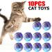 1/4/8/10Pieces Pet Ball Toys Transparent Interactive Plastic Pet Cats And Dogs Glowing Ball Toys For Animal Activities Suitable For Large Medium Small Cat Pets