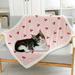 Opolski Pet Bed Multipurpose Soft Comfortable Double Layer Thickened Keep Warm Plush Fruit Print Pet Cushion for Cats