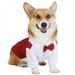 Wedding Suit formal Shirt for Small Dogs Bowtie Tuxedo Gentleman Dog and Cat Clothes