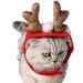 Happy Date Christmas Cat Costume Dog Christmas Reindeer Antlers Hat Pet Christmas Costume for Cats and Small Dog