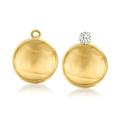 Ross-Simons 14kt Yellow Gold Concave Petite Disc Drop Earring Jackets Women s Adult