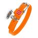 WAUDOG Glamour Plus Soft Leather Dog Collar | Dog Collars for Small Medium Large Dogs Lightweight & Soft Padded Leather Collar with Beautiful Colors | Handmade with Real Genuine Leather - Orange