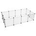 HI-US 12 Panels Indoor Portable Metal Wire Yard Fence Pet Dog Cat Safety Fence For Small Animals