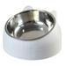 leaveforme Pet Bowl Cat Face Shape Oblique Design Stainless Steel Cat Feeding Supplement for Home