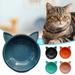 Cheers.US 2 PCS Pet Food Bowl Cat Face Shape Large Capacity Feeding Dish Cat Bowl Pet Water Drinking Feeder Easy Cleaning Eco-friendly for Kitten Puppy