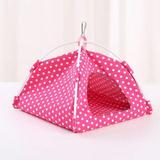 Wisremt Pet Tent Bed Birds Hammock Hamster Parrot Hanging House Birds Nest Pet Small Animals Hanging Bed Cage Pet Sleeping Products Pink Dot