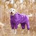 Pet Dog Raincoat Reflective Waterproof Zipper Clothes High Neck Hooded Jumpsuit for Small Big Dogs Overalls Rain Cloak Labrador