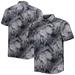 Men's Tommy Bahama Black Los Angeles Chargers Big & Tall Coast Luminescent Fronds Camp IslandZone Button-Up Shirt