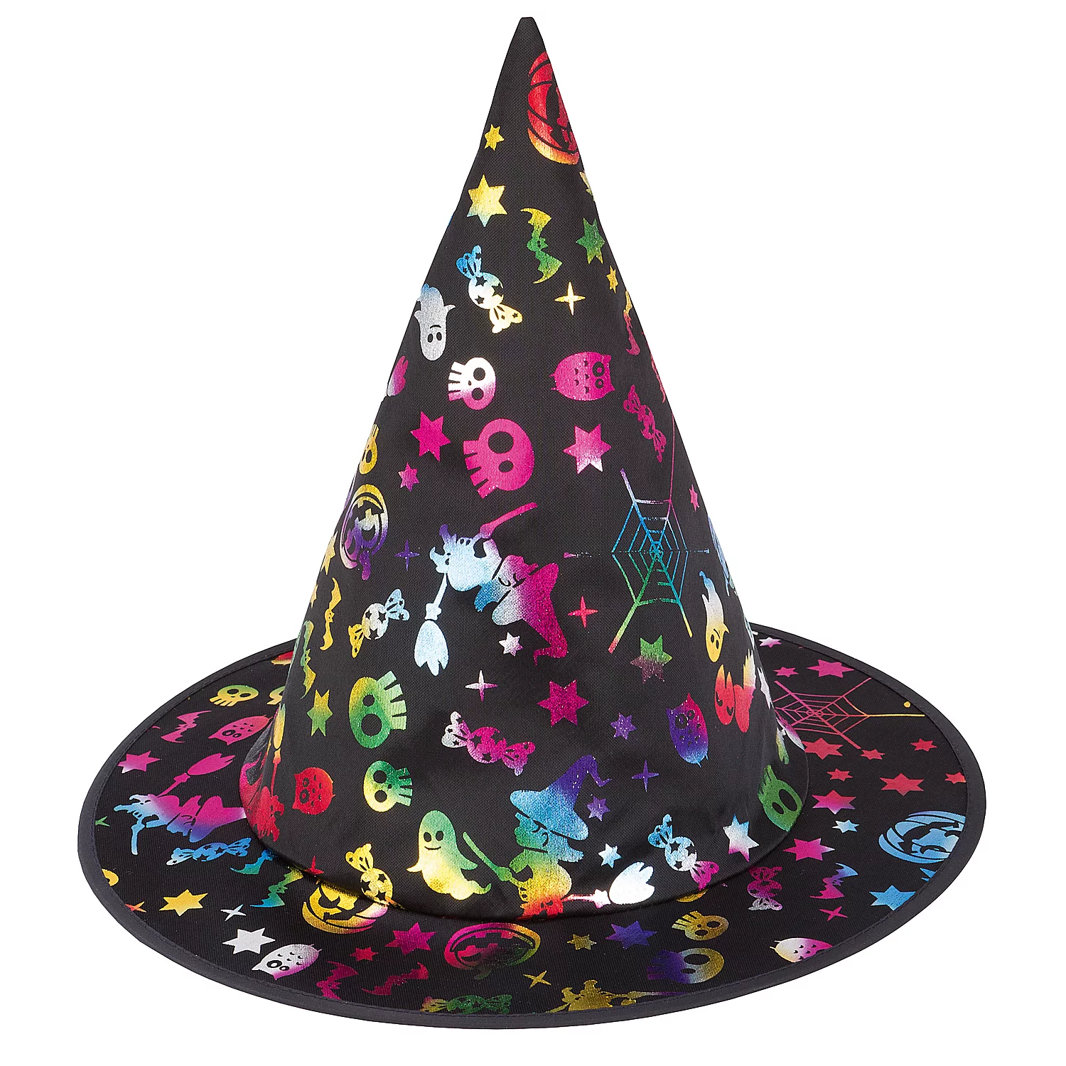 Chapeau de sorcière pour enfants, noir/multicolore