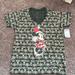 Disney Tops | Disney’s Minnie Mouse Merry Christmas T-Shirt | Color: Green/Red | Size: M