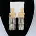 Jessica Simpson Jewelry | Jessica Simpson Gold Tone Rhinestone Fringe Drop Earrings Nwt | Color: Gold | Size: Os