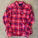 American Eagle Outfitters Tops | American Eagle Outfitters Medium Red, Pink And Purple Flannel Shirt | Color: Purple/Red | Size: M