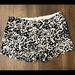 J. Crew Shorts | J Crew Size 6 Shorts Black And White Animal Print With Scalloped Bottom. | Color: Black/White | Size: 6