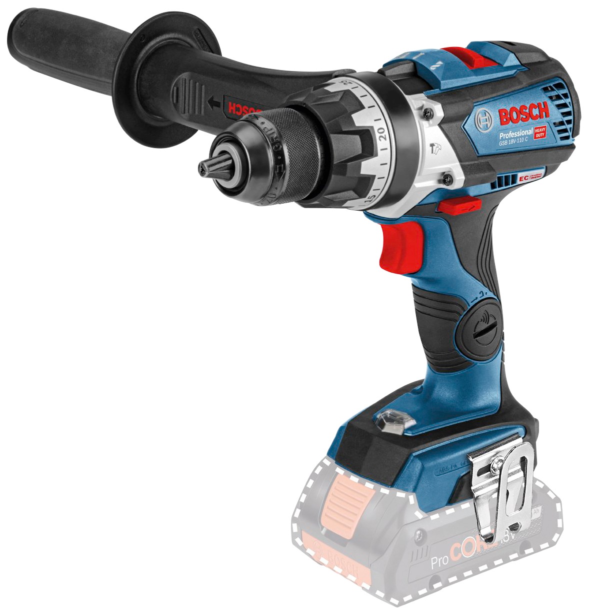 „BOSCH PROFESSIONAL Akku-Schlagschrauber „“GSB 18V-110 C Professional““ Schrauber mit App-Steuerung, ohne Akku und Ladegerät blau Schlagschrauber“