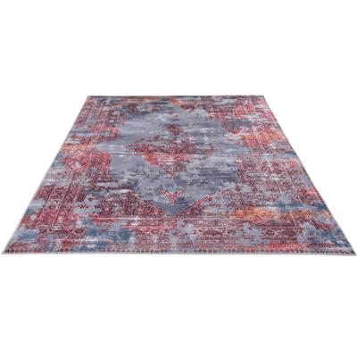 Teppich GINO FALCONE "Cecilia 067" Gr. 6, rot (rostrot), B:190cm H:3mm L:290cm, Kunstfaser, Teppiche, Flachgewebe, bedruckt, Vintage Design Image