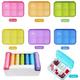 7 Piece Set Pill Organizer 6 Times a Day, Daily Travel Medicine Organizer Portable 7 Day 42 Compartments Pill Box with Moisture-Proof Pill Case Travel Pill Container for Vitamins,Supplements-Color