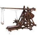 YAQUMW The MINI Counterweight Trebuchet Europe Medieval Siege Chariot Catapult Weapons DIY 3D Wooden Puzzles Model Building Kit STEM Projects Toys Birthday Gift