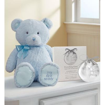 1-800-Flowers Everyday Gift Delivery Blue My First Teddy By Gund W/ Unique Print Kit My First Teddy - 18