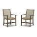 Signature Design by Ashley Casual Germalia Outdoor Dining Arm Chair (Set of 2) Brown