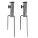 Sufanic 2Pcs Patio Umbrella Base Stand Metal Heavy Duty Holder Outdoor Yard Beach Portable