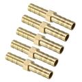 6mm Brass Barb Hose Fitting Straight Connectors Joiner Air Water Fuel 5pcs