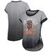 Women's Touch Gray/Black San Francisco Giants Home Run Tri-Blend Short Sleeve T-Shirt