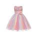 Peyakidsaa Kids Girls Princess Dresses Lace Flower Sleeveless Formal Party Evening Dress 3-10 Years