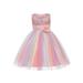 Peyakidsaa Kids Girls Princess Dresses Lace Flower Sleeveless Formal Party Evening Dress 3-10 Years