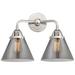 Nouveau 2 Cone 8" 2 Light 16" LED Bath Light - Polished Chrome -