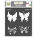 CrafTreat Layered Butterflies Stencil for Painting and Crafting - 6 x6