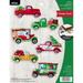 Bucilla Felt Applique DIY Holiday Ornament Kit Vintage Trucks Set of 6