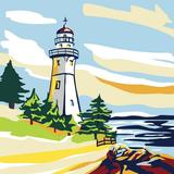 Plaid Lighthouse Modern Paint-by-Number Art Kit 12 Piece