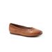 Wide Width Women's Selma Balled Flat by SoftWalk in Tan (Size 8 1/2 W)