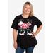 Plus Size Women's Disney Minnie Mouse Costume T-Shirt Black by Disney in Black (Size 3X (22-24))