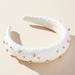 Anthropologie Accessories | Anthropologie Embellished Headband | Color: Gold/White | Size: Os