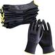 NITREX Unigloves 270NFG Wiederverwendbare Handschuhe mit Schaumstoff-Nitril-Handflächenbeschichtung, Nylonfutter und verbesserter Griffabdeckung auf der Handfläche, Grau/Schwarz