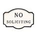 Montague Metal Products Inc. Petite Montague No Soliciting Statement Garden Plaque Metal | 4.5 H x 7.15 W x 0.25 D in | Wayfair SP-62P-W-WB