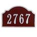 Montague Metal Products Inc. Petite 1-Line Wall Address Plaque Metal | 4.5 H x 7.15 W x 0.32 D in | Wayfair PCS-60P-SG-W