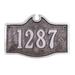 Montague Metal Products Inc. Petite 1-Line Wall Address Plaque Metal | 4.5 H x 7.15 W x 0.32 D in | Wayfair PCS-52P-SIS-W