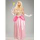 Womens Pink Princess Peach Style Fancy Dress Costume (Small (UK 8-10))
