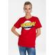 T-Shirt LOGOSHIRT "Bazinga" Gr. 5XL, rot Damen Shirts Print