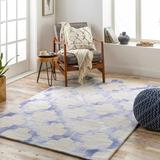 Hauteloom Libby Wool Living Room Bedroom Area Rug - Transitional - Blue Gray - 9 x 13