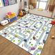 Kids Playmat Rug Carpet City Traffic Life Playmat Childrenâ€™s Safely Educational Rug Kids Road Traffic Area Rugs for Kids Room Playroom Bedroom 47.24 *62.99