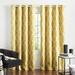 Exclusive Home Ironwork Sateen Woven Room Darkening Blackout Grommet Top Curtain Panel Pair 52 x96 Sundress Yellow